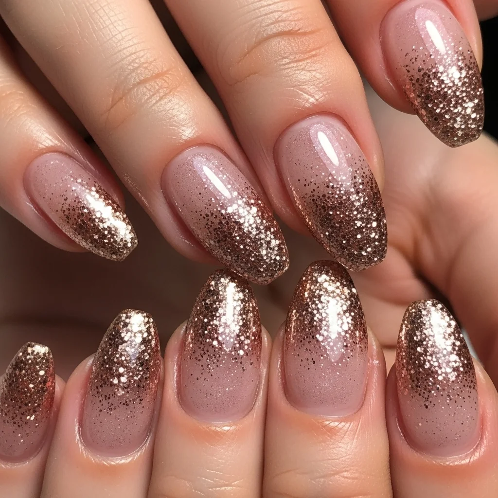 Top 15 Classy Nail Designs to Elevate Your Style 14 glitter gradient 3