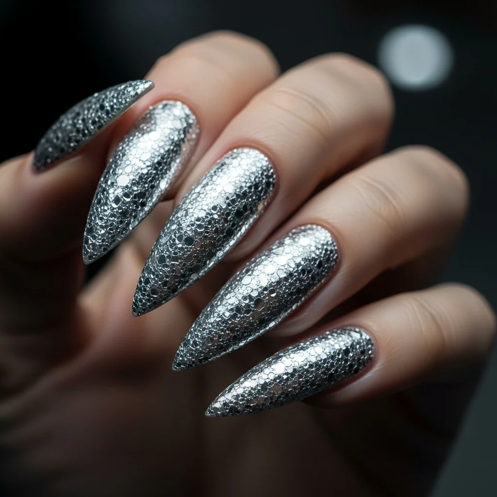 glitter stilettos
