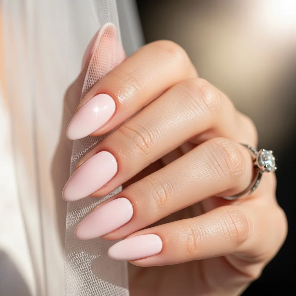 glossy blush pink