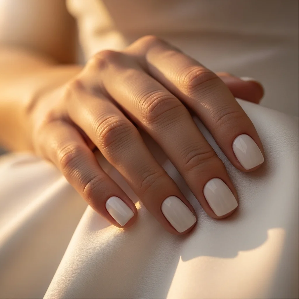 glossy creamy ivory