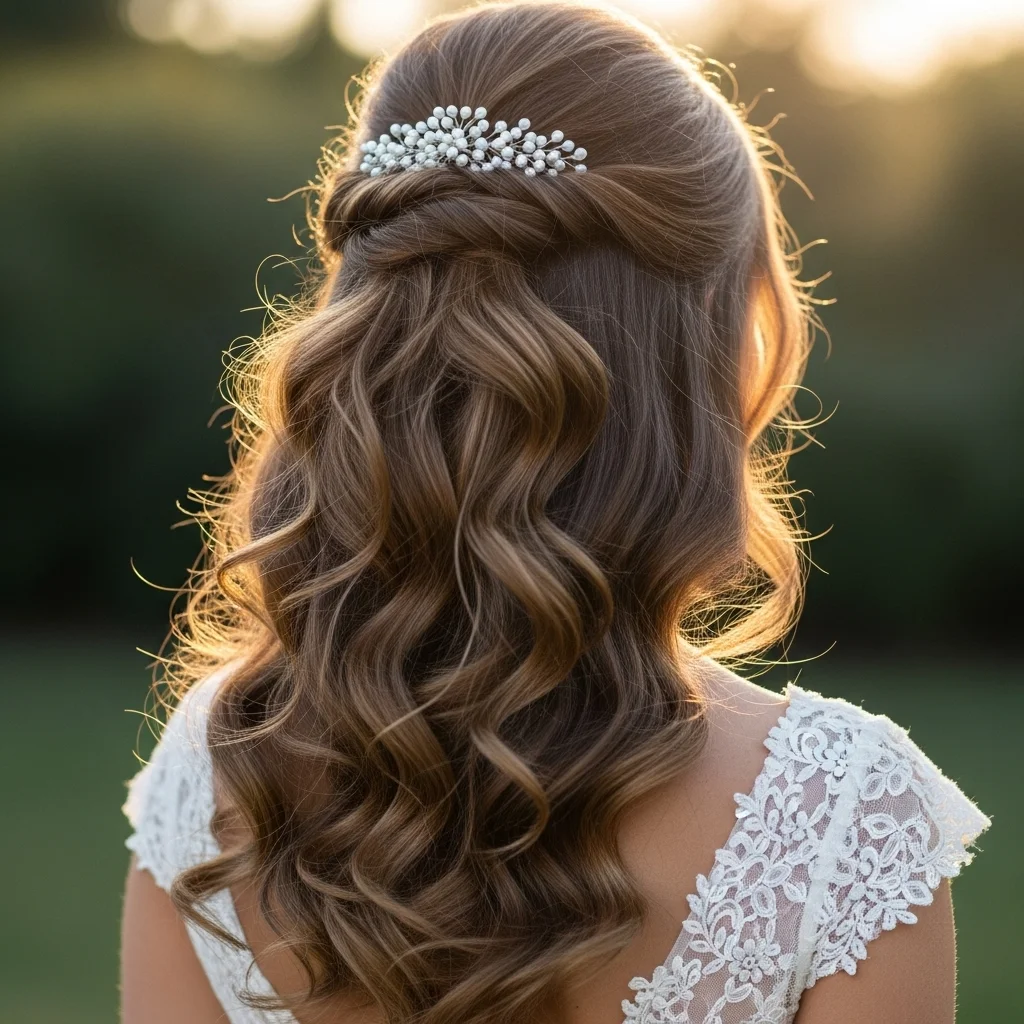 half up half down with curls 3