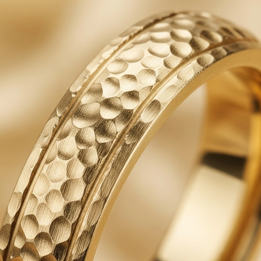 hammered gold band