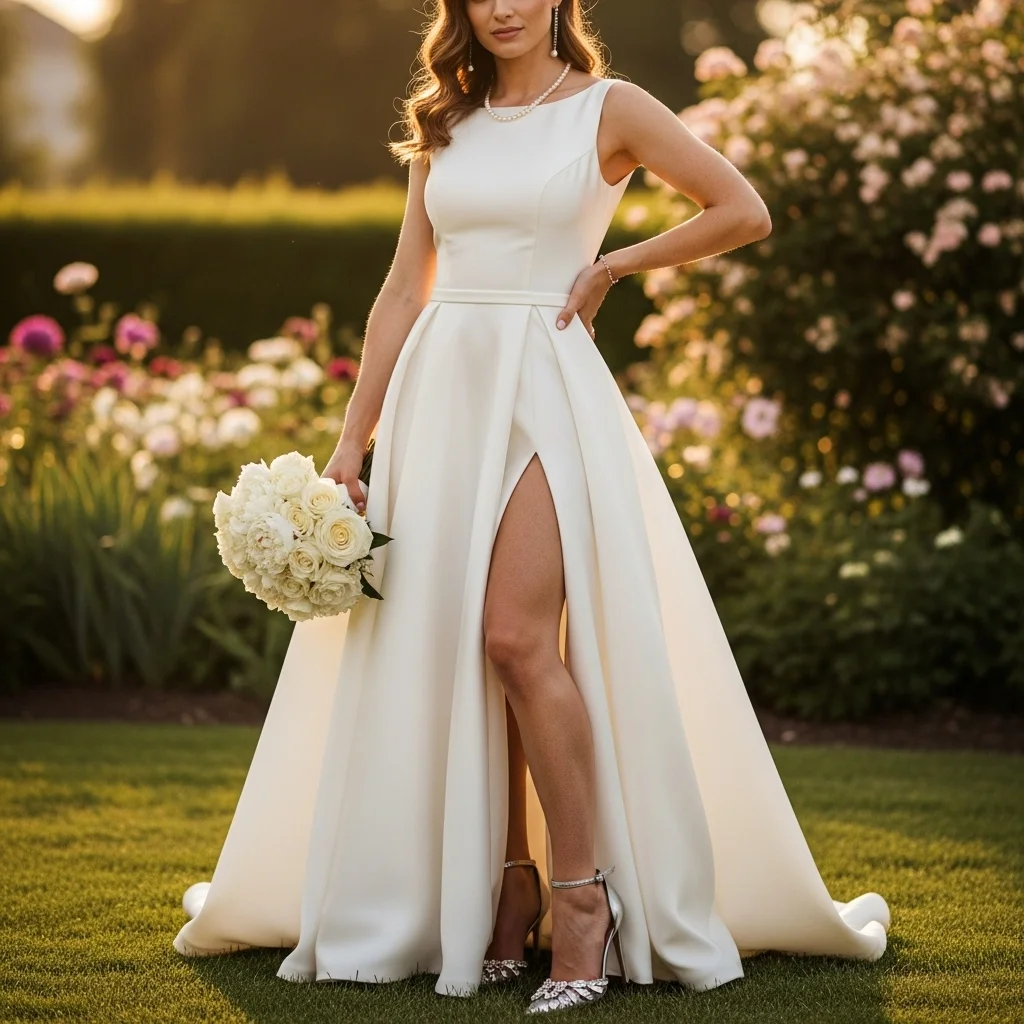 high slit drop waist