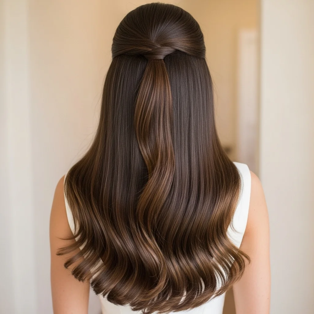 long and flowing straight hair