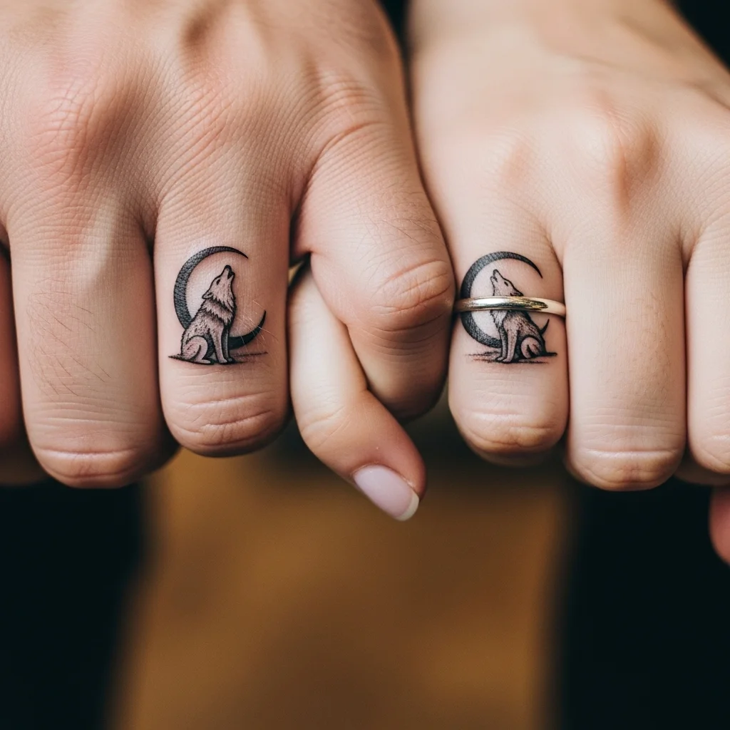 15 Wedding Ring Finger Tattoo Ideas to Celebrate Forever 13 matching animal symbols