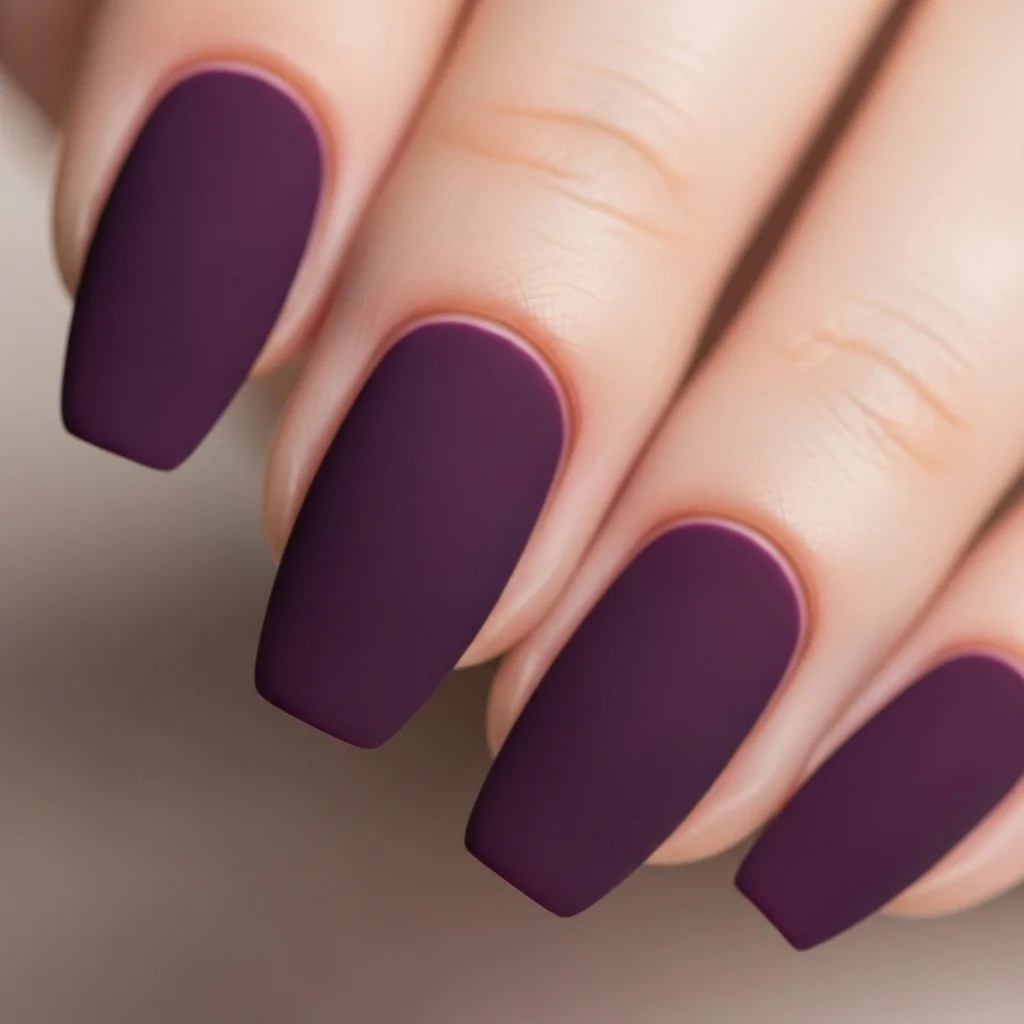 Top 15 Purple Nail Designs to Inspire Your Next Manicure 5 matte purple majesty