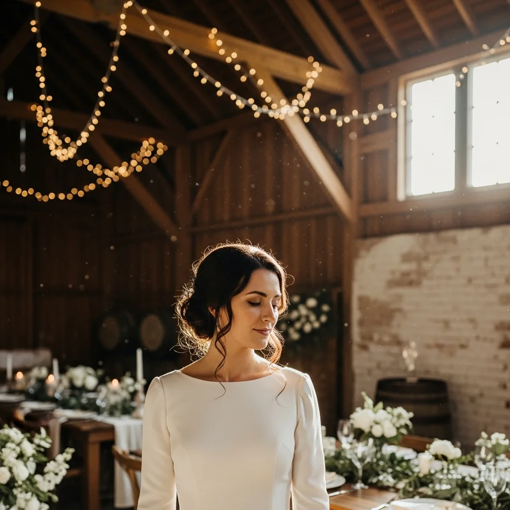 messy low bun with face framing tendrils