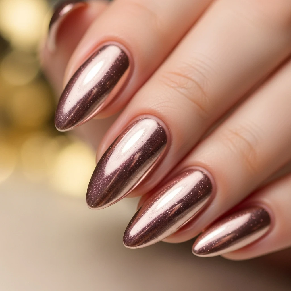 Top 13 Wedding Nail Designs for the Modern Bride 10 metallic nails
