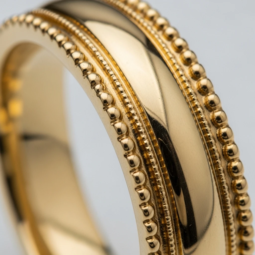 milgrain edged band