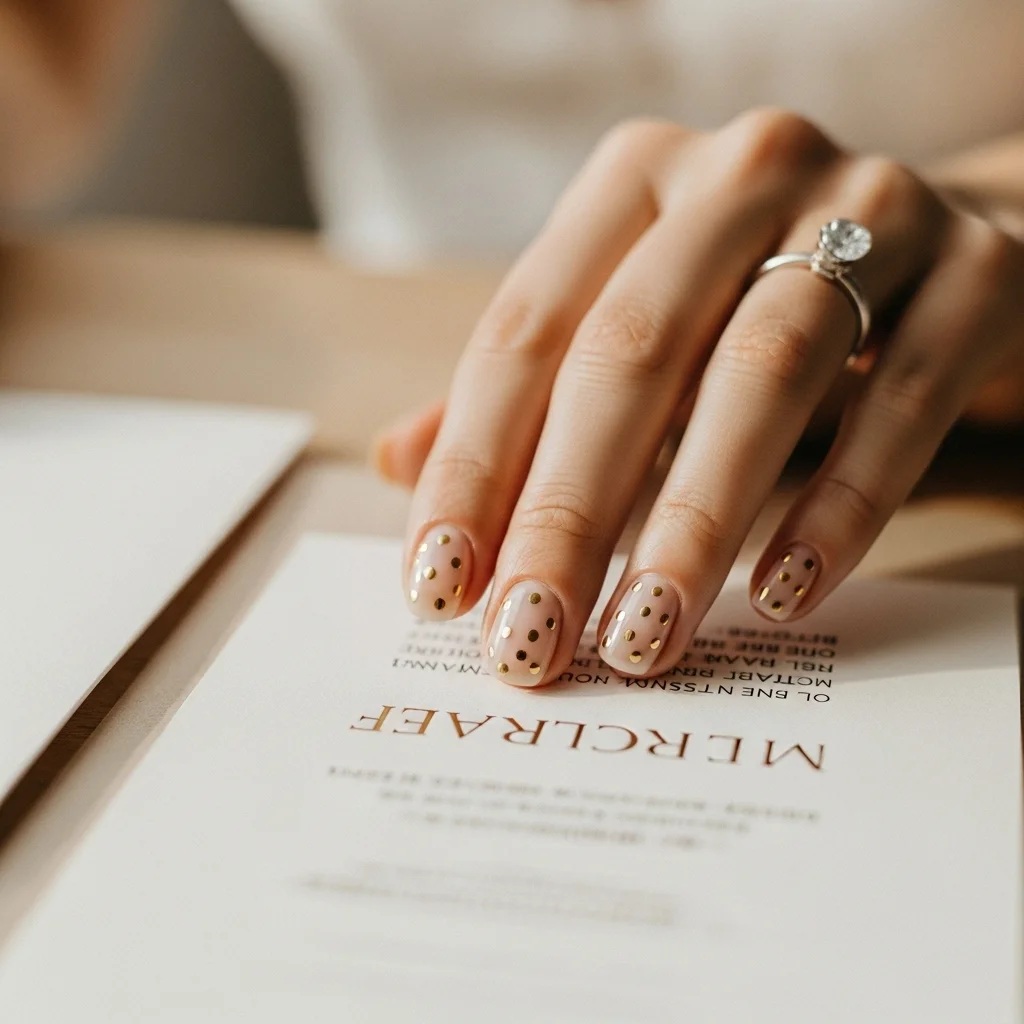 minimalist gold foil dots