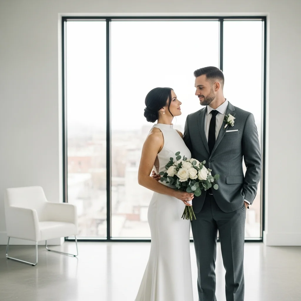 Top 11 Couple Wedding Dresses That Will Steal Your Heart 3 modern minimalist chic simplicity