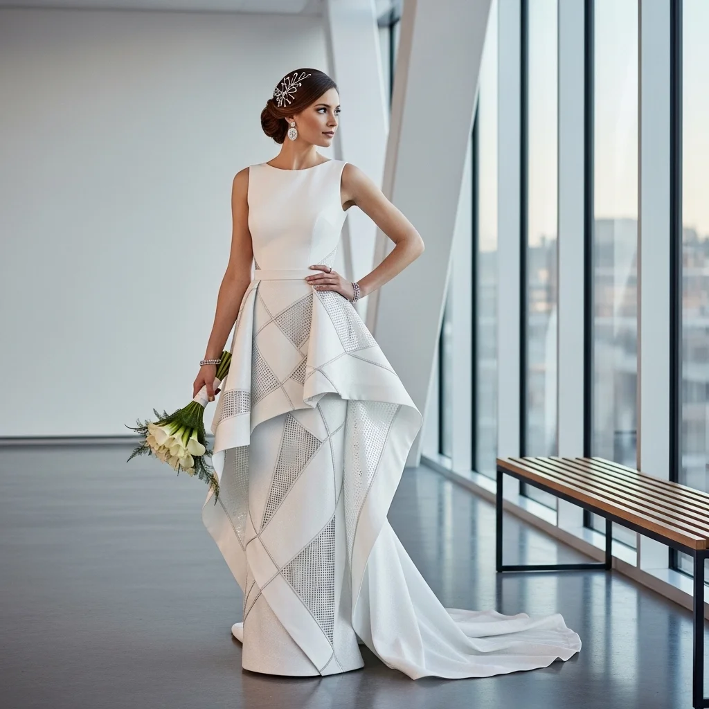 modern wedding dress