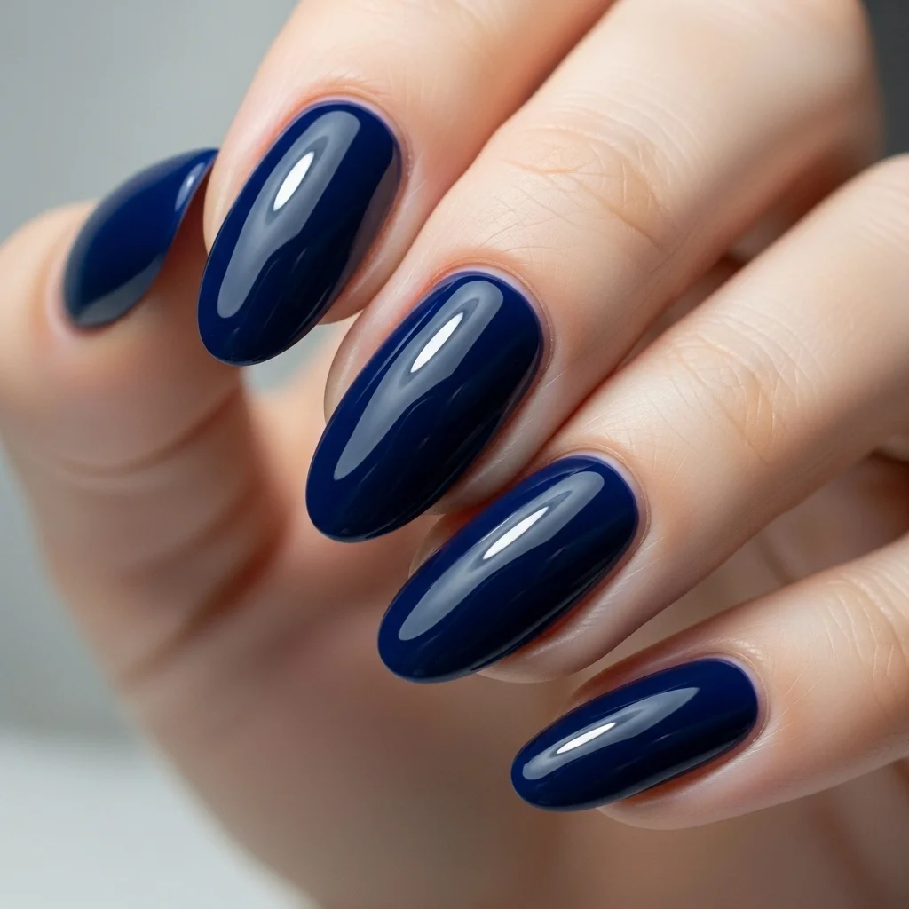 Top 15 Classy Nail Designs to Elevate Your Style 11 navy blue 1