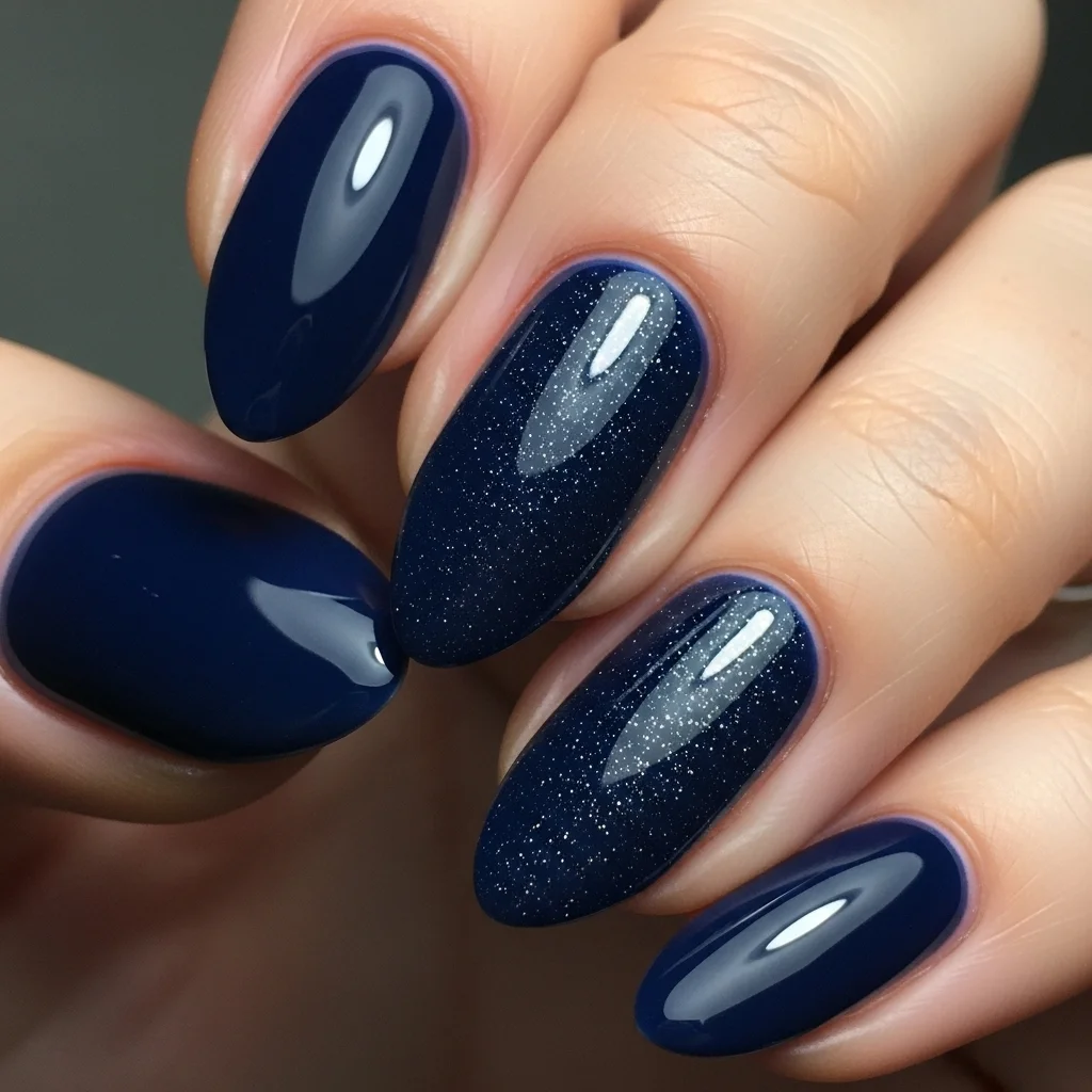 navy blue with silver glitter 1