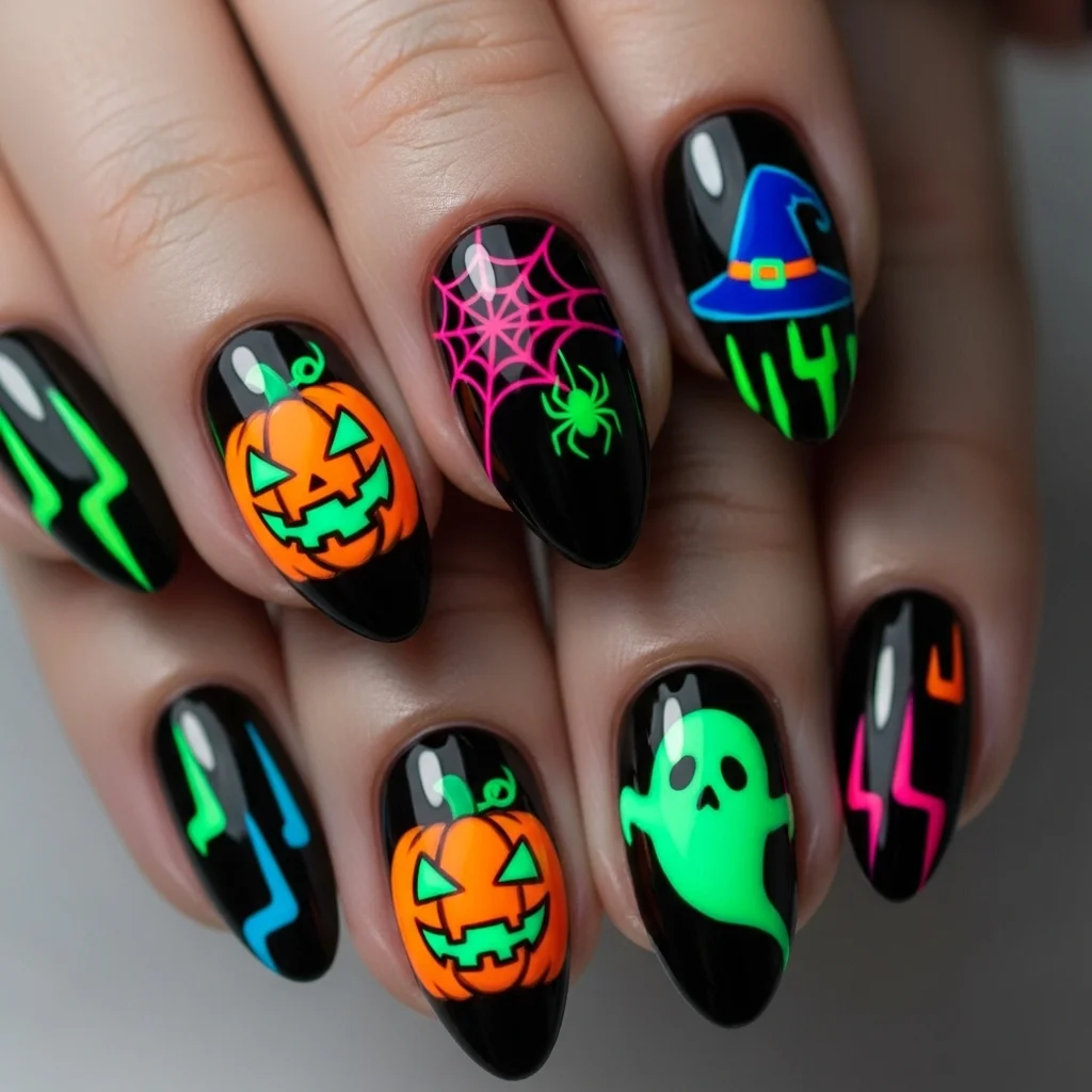 neon halloween