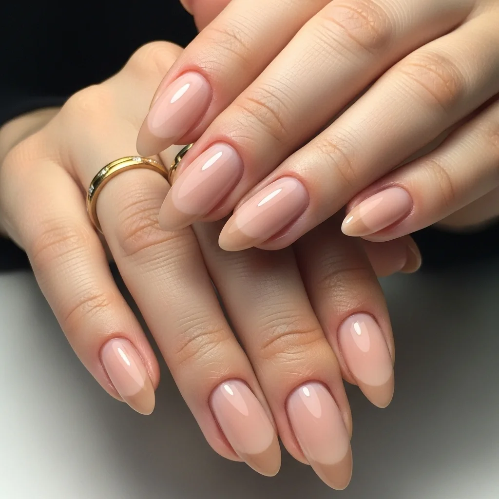 nude french manicure