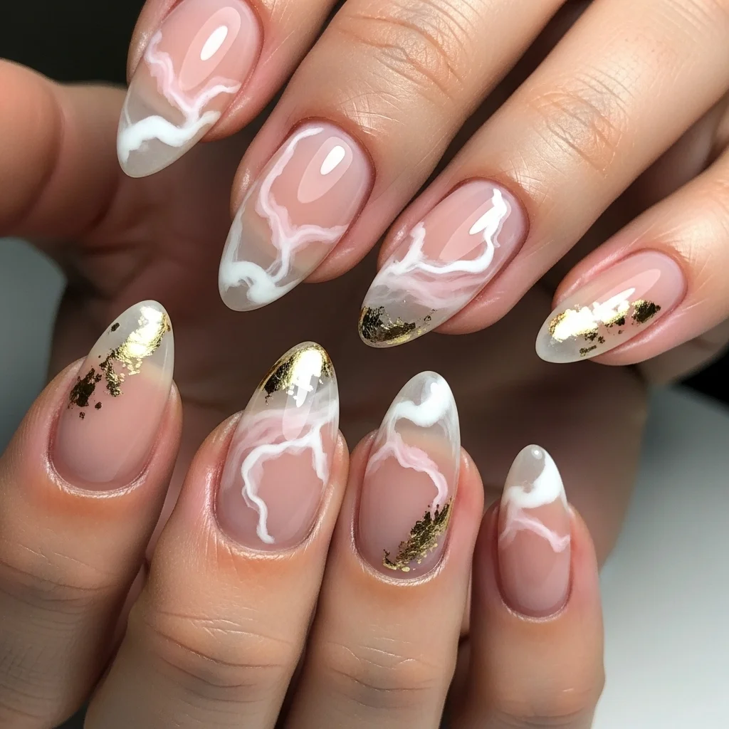 nude with marble effect
