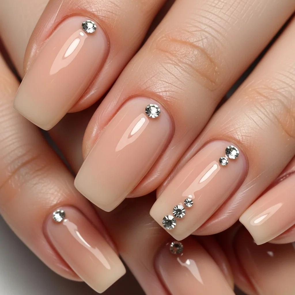 nude with rhinestones