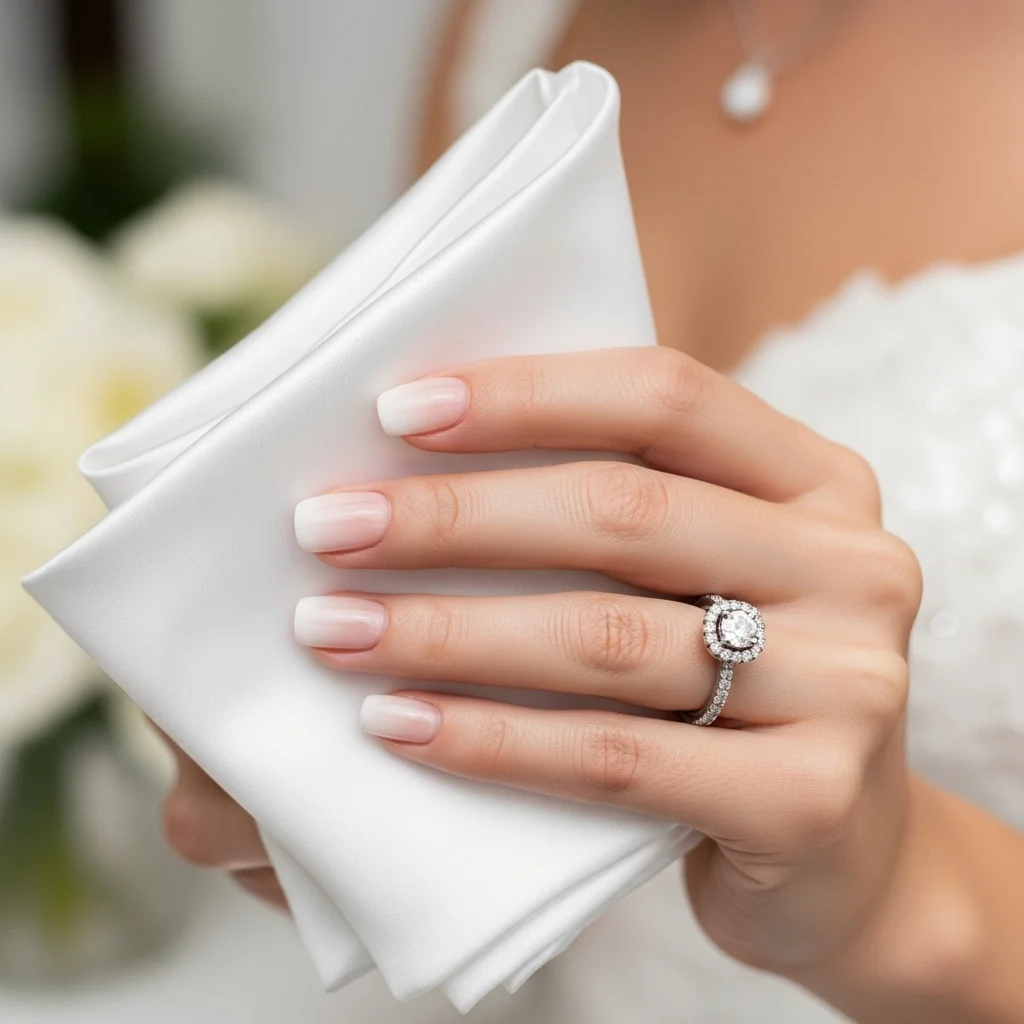23 Dreamy Wedding Gel Nails for Brides: Your Ultimate Bridal Mani Guide 13 ombre nude to white fade