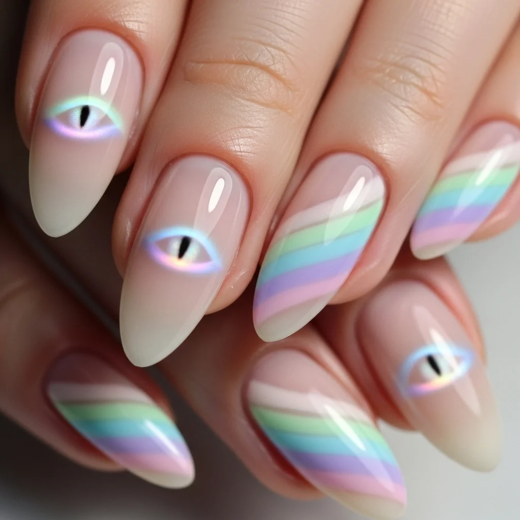 pastel cat eye