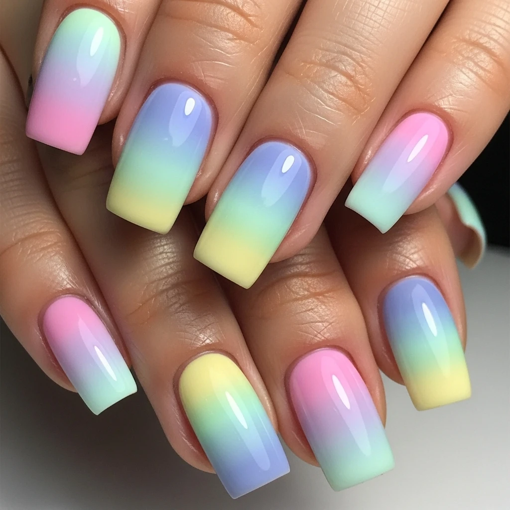 pastel rainbow