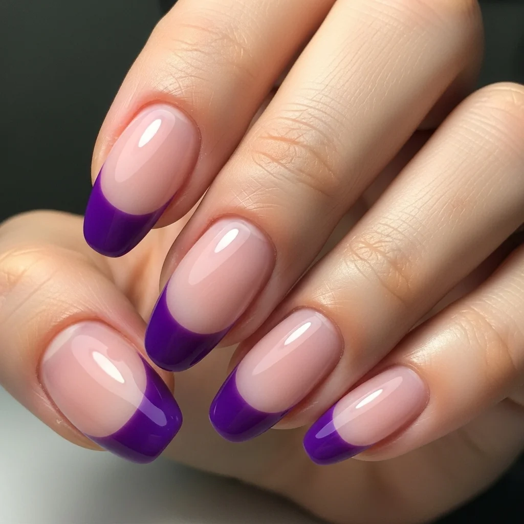 Top 15 Purple Nail Designs to Inspire Your Next Manicure 10 purple french manicure