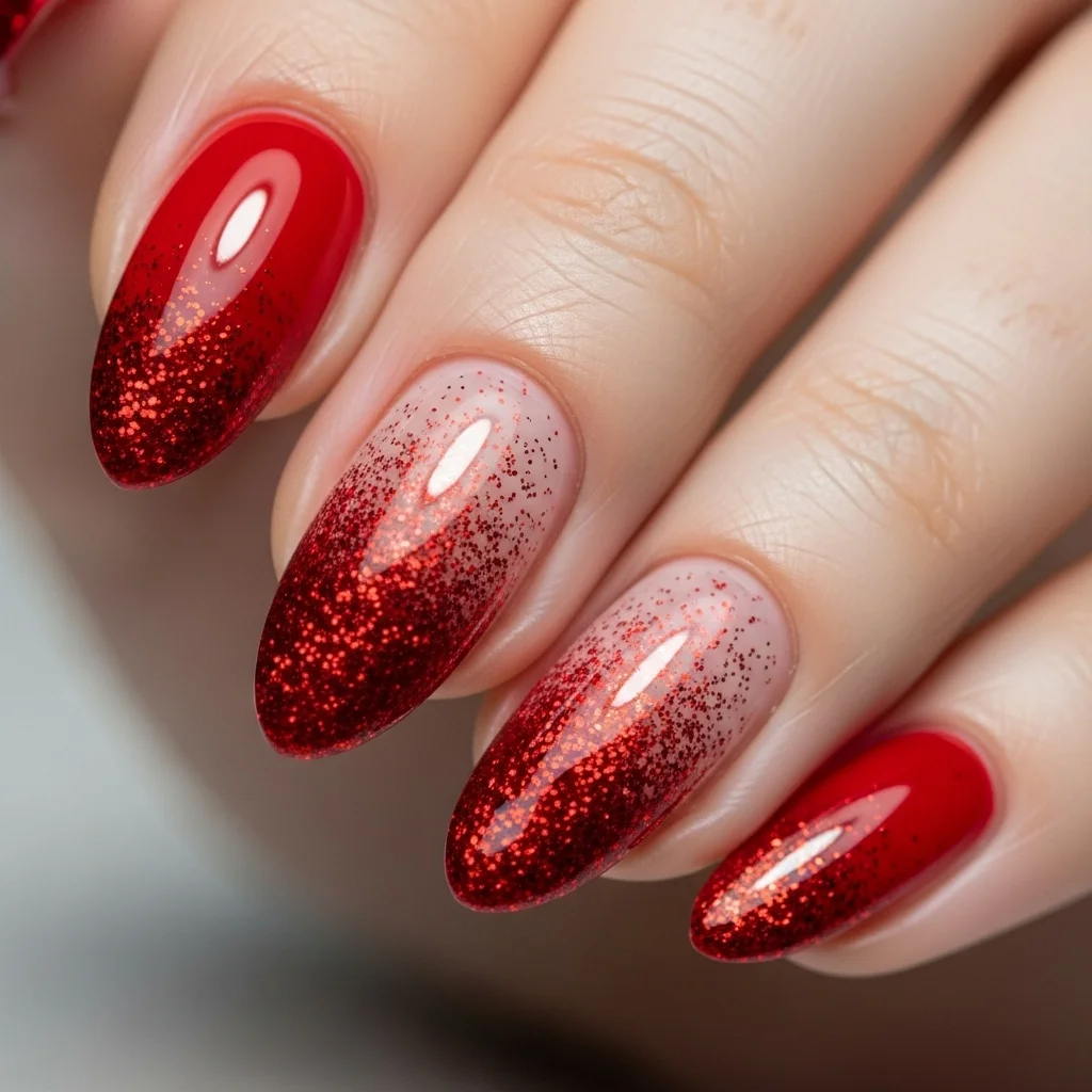 red glitter gradient