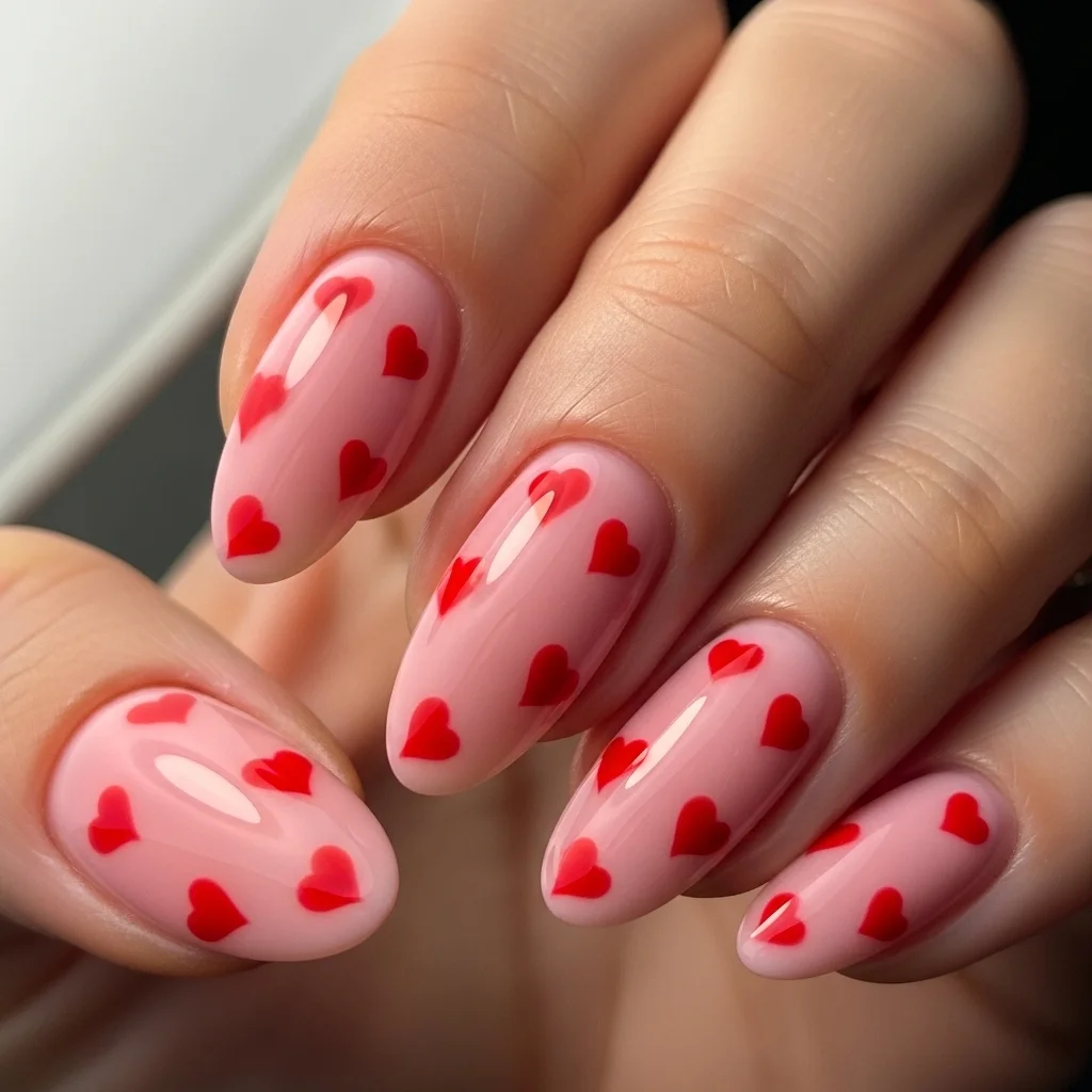 red heart nails