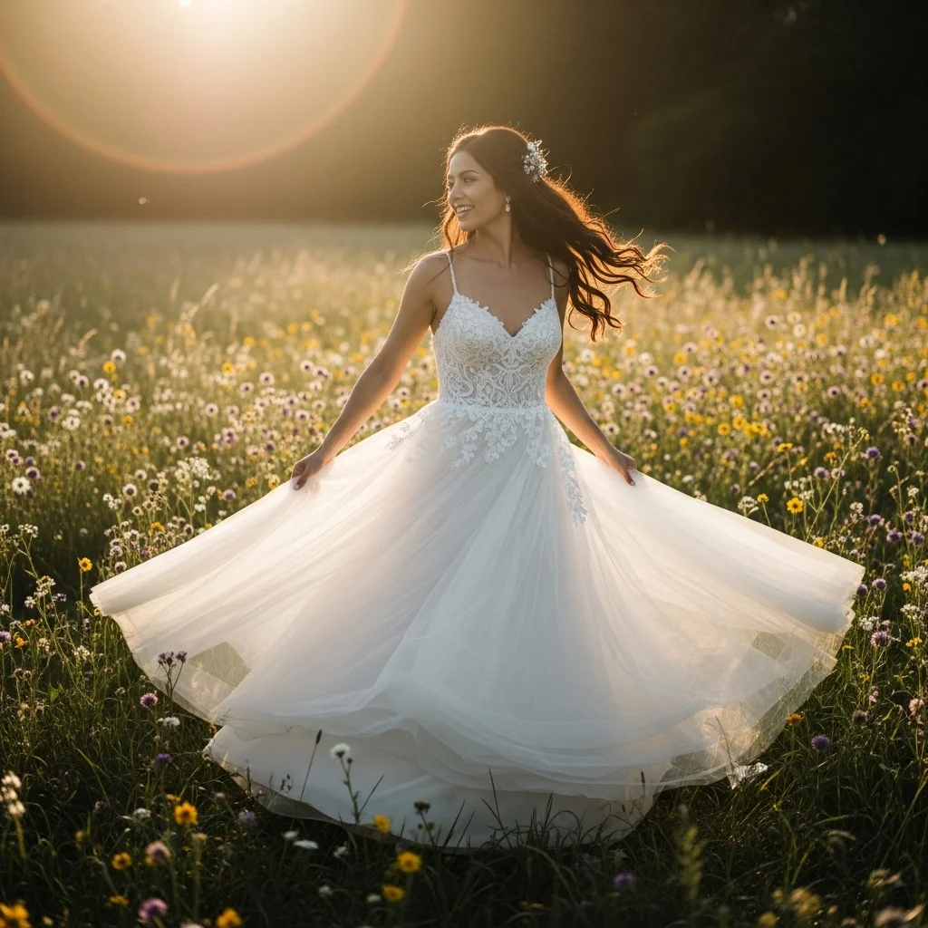 romantic tulle drop waist