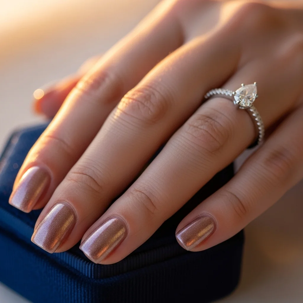 rose gold shimmer
