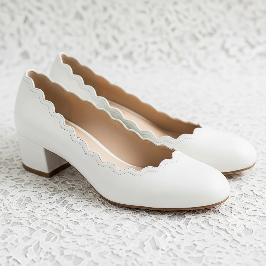 scalloped edge pumps