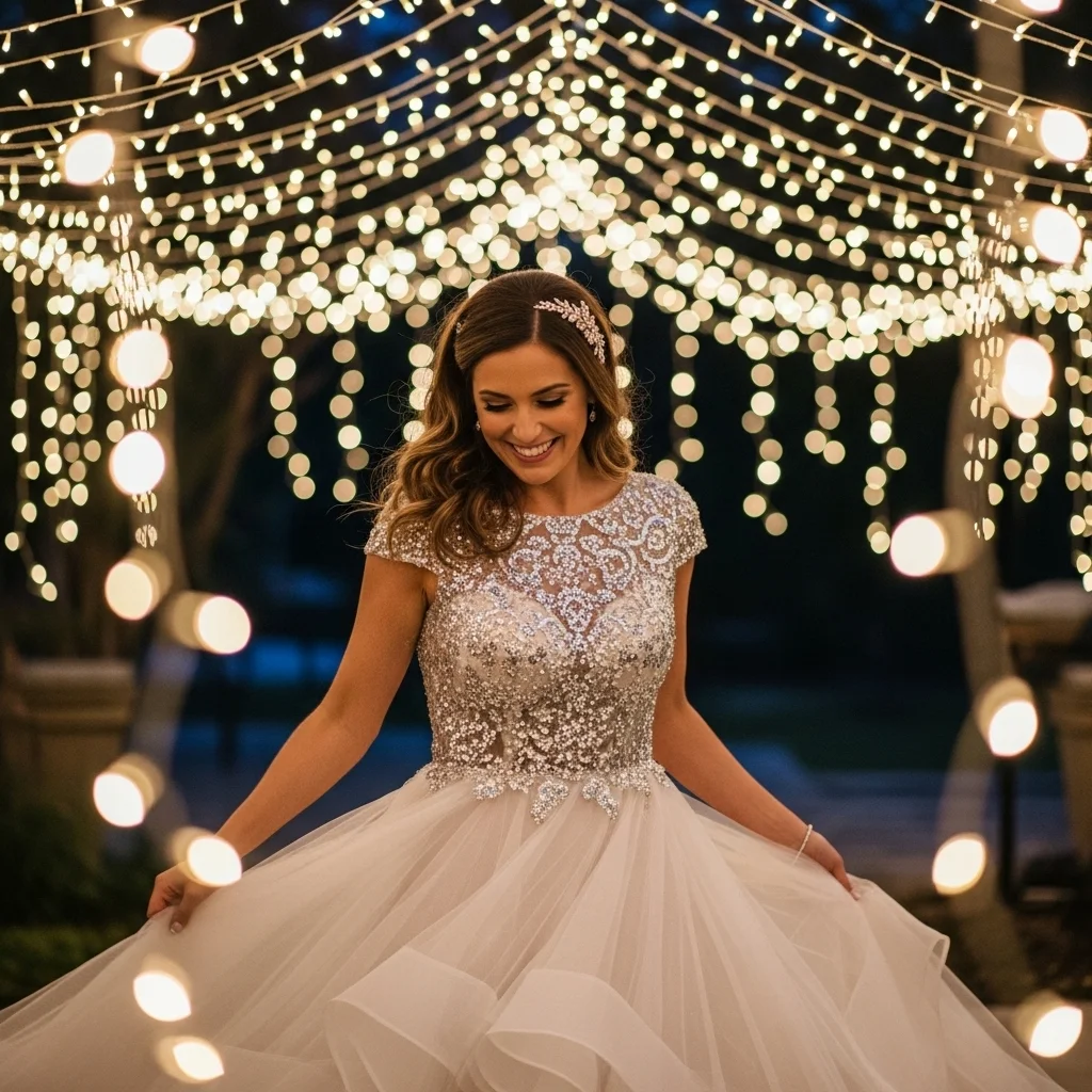 sequined drop waist