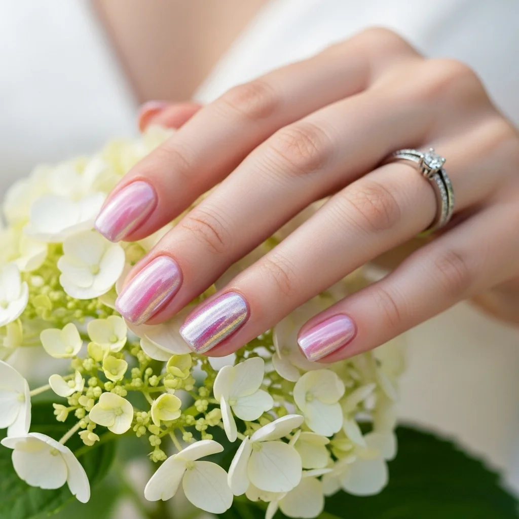 shimmering iridescent overlay