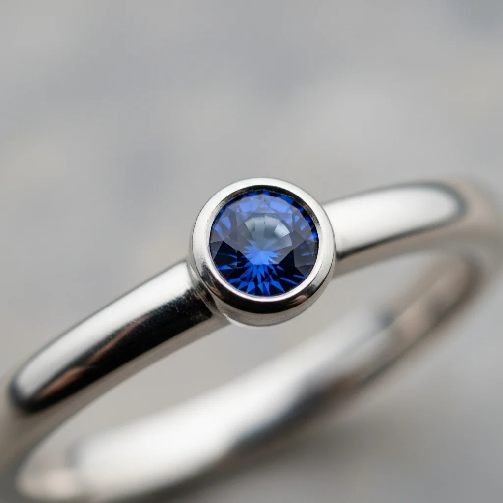 simple bezel set gemstone band