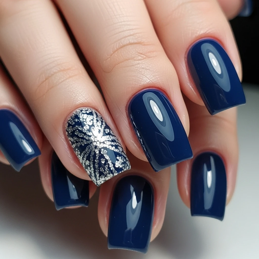 single accent nail