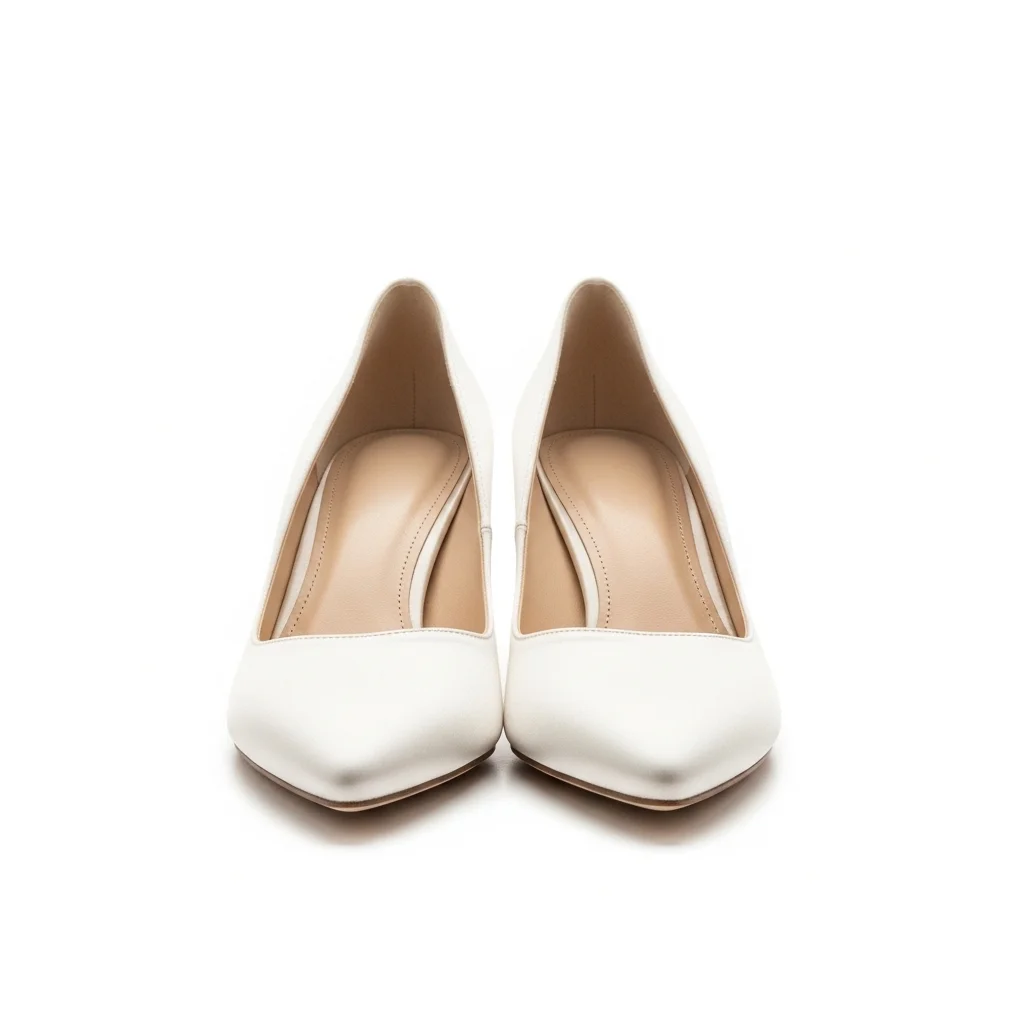 sleek satin pumps