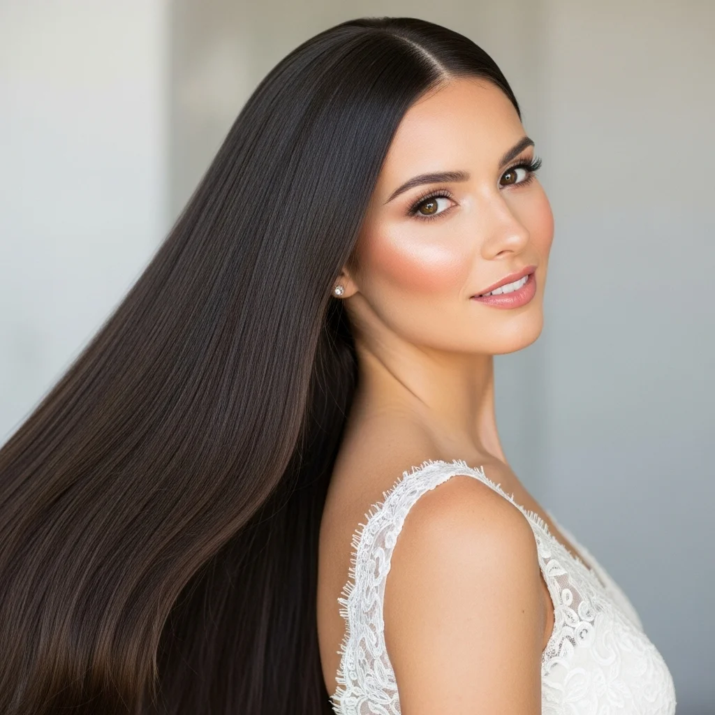 sleek straight hair 3