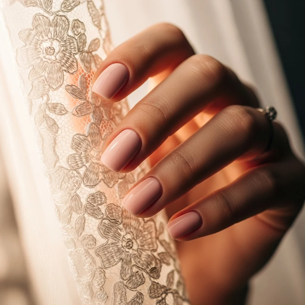 23 Dreamy Wedding Gel Nails for Brides: Your Ultimate Bridal Mani Guide 8 soft blush pink solids