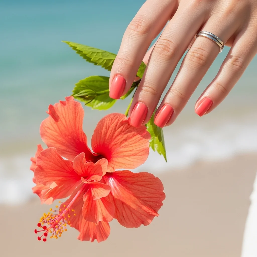 soft coral hues