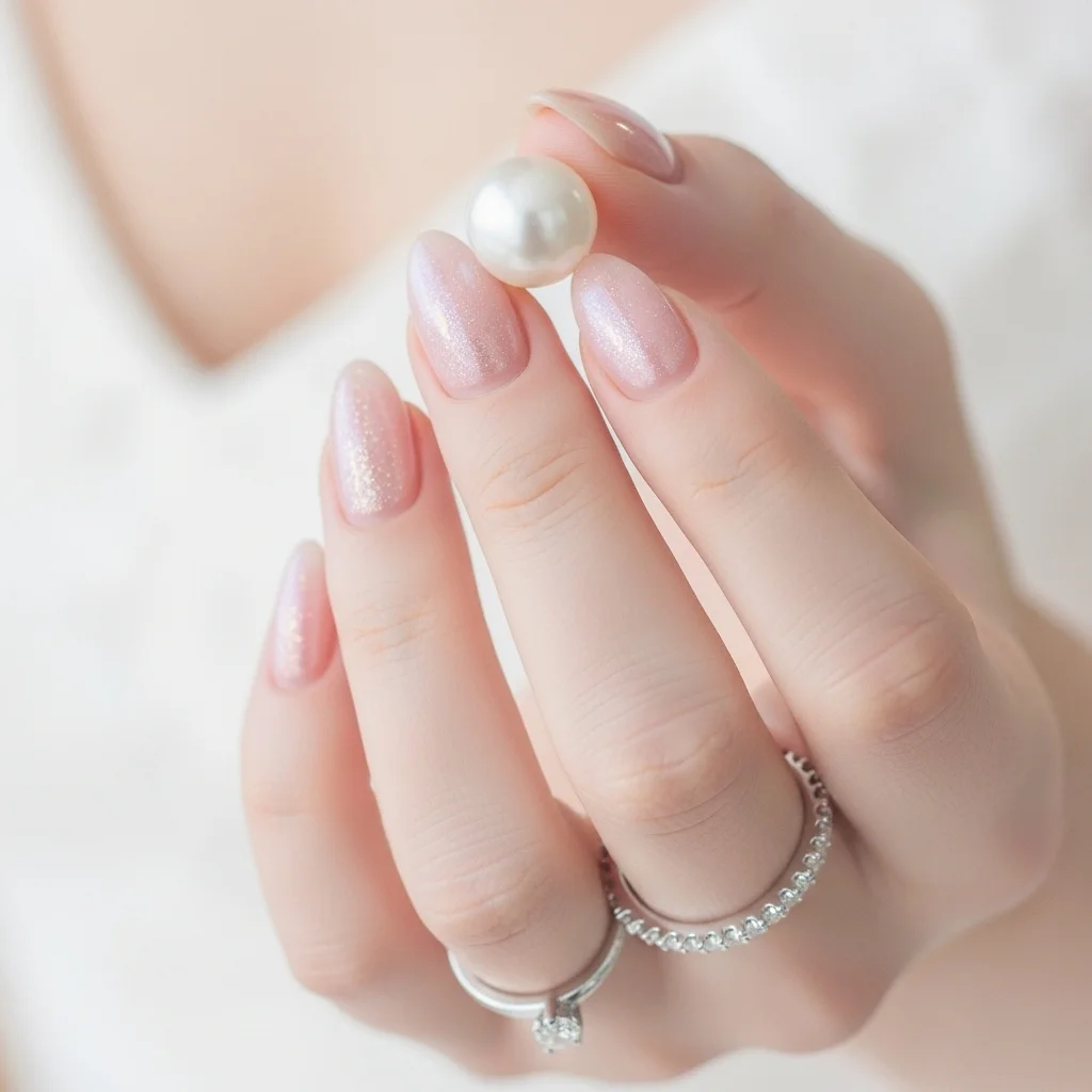 sparkling nude pink