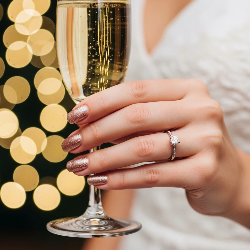 sparkling rose gold glitter