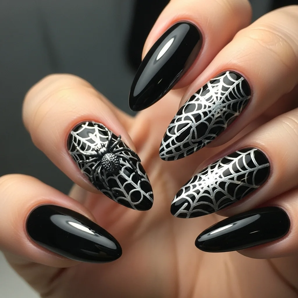 spooky spiderweb design