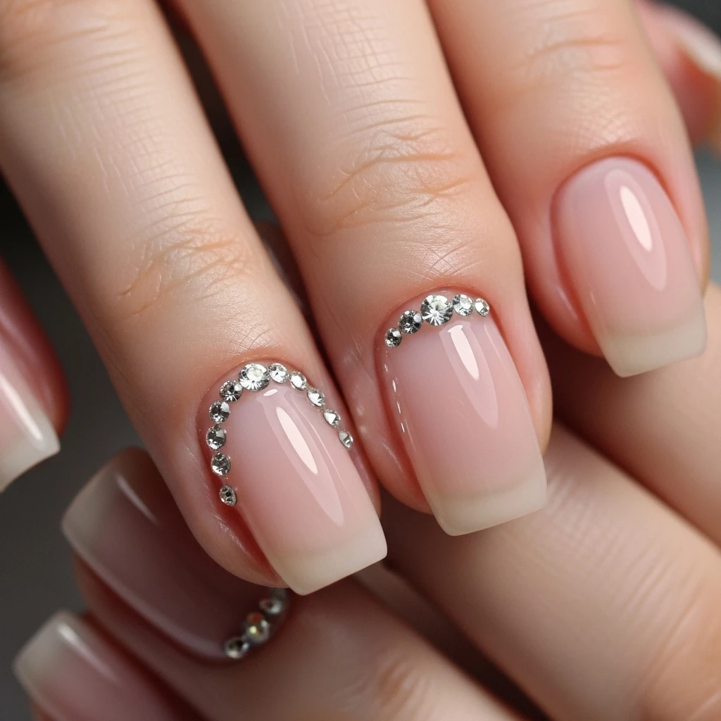 subtle rhinestone detailing
