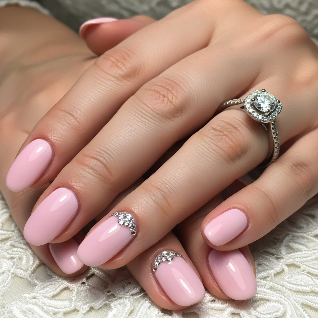 subtle rhinestone embellishments