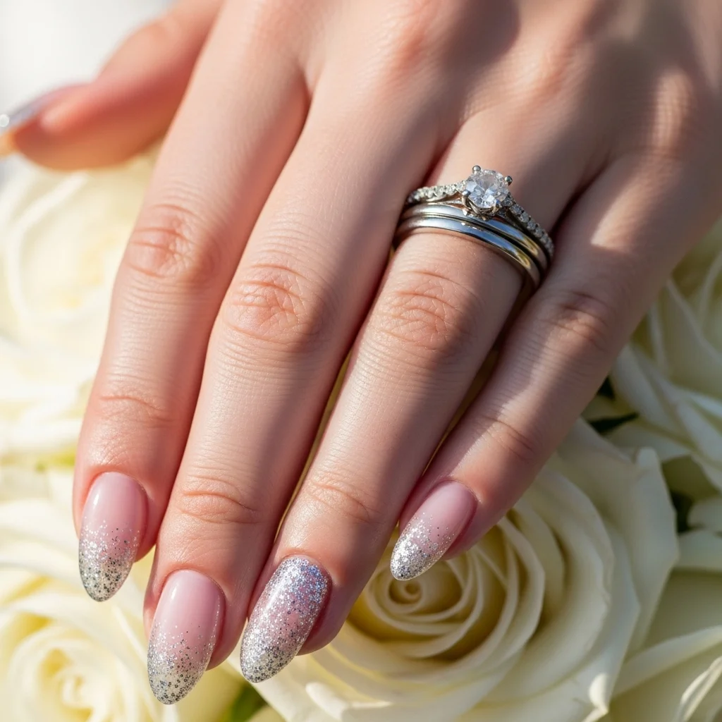 subtle sparkle ombre