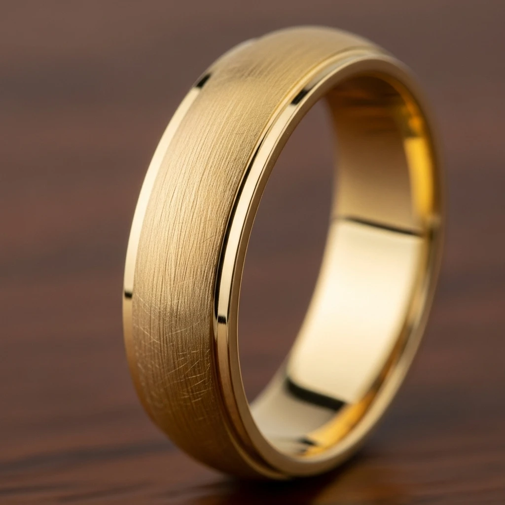 textured gold band