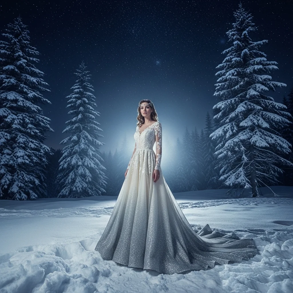 Top 13 Ethereal Wedding Dresses to Make You Feel Like a Dream 11 the aurora borealis