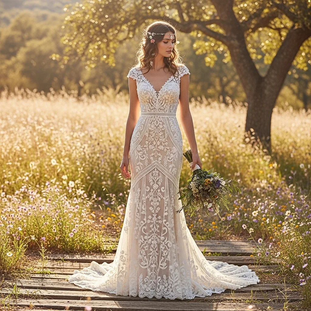 15 Mermaid Wedding Dresses That Make You Feel Amazing 8 the bohemian mermaid