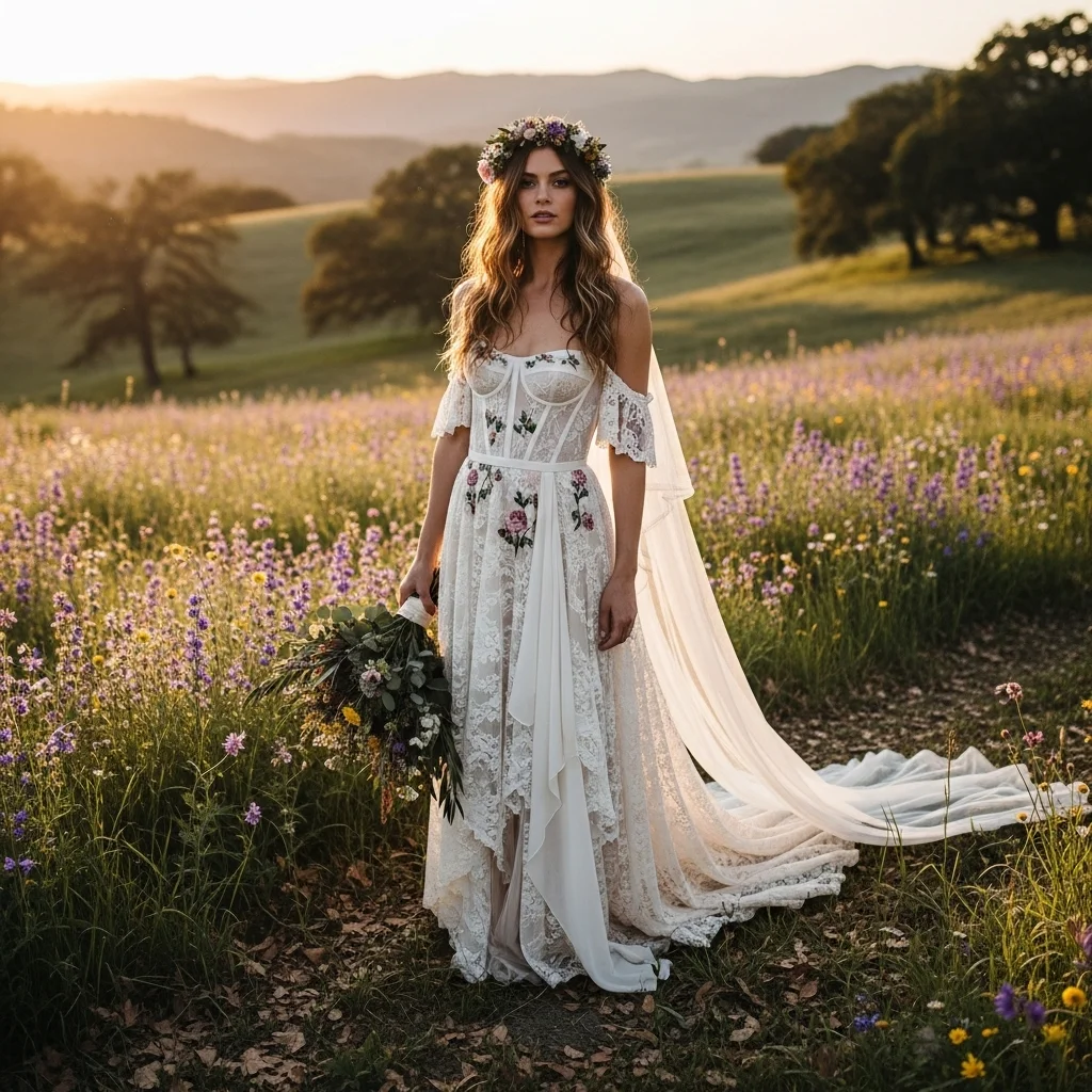 the bohemian wedding dress