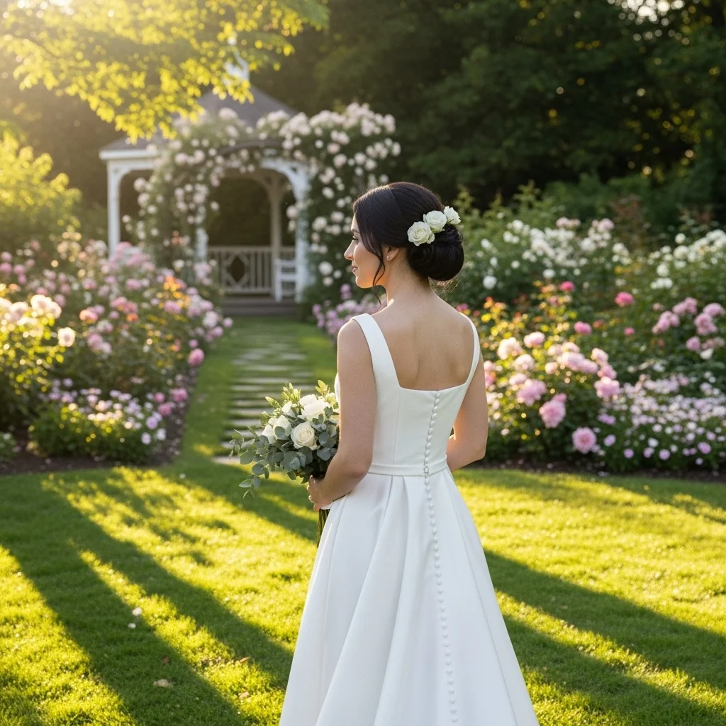13 Square Neck Wedding Dresses to Make You Shine 2 the classic satin square neck gown